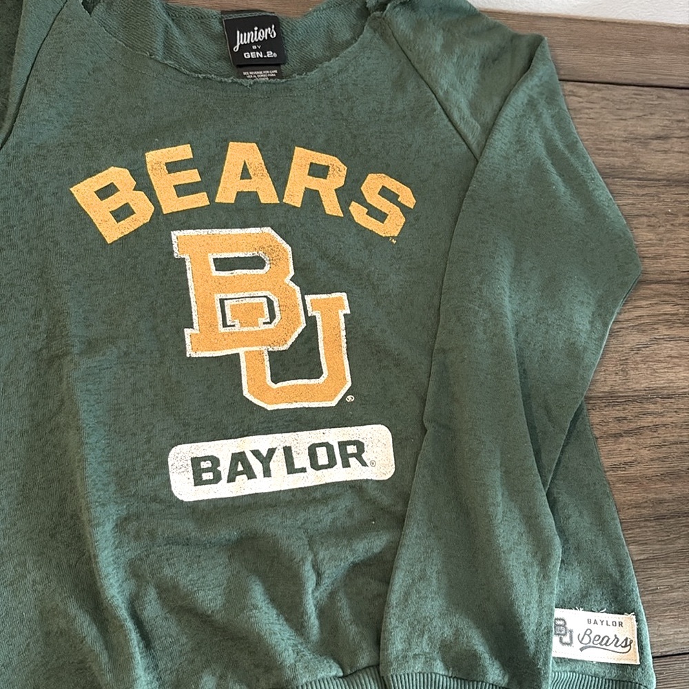 NWT [Outerstuff] Baylor Bears NCAA Boatneck Wide Receiver Sweatshirt Juniors S - Picture 4 of 11